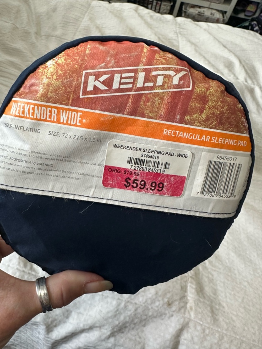 Kelty Weekender Wide Rectangular Sleeping Pad - Navy - Picture 3 of 3